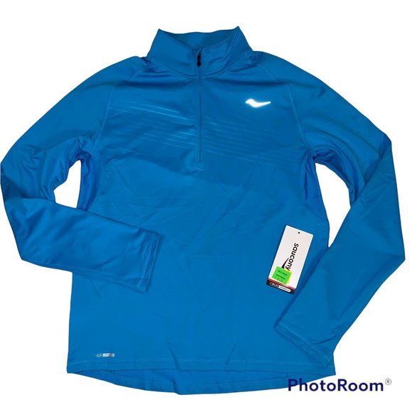Saucony Other - Saucony Men's Blue 1/2 Zip Long Sleeve Run Strong SporTop SAB1019-BLF Size Large